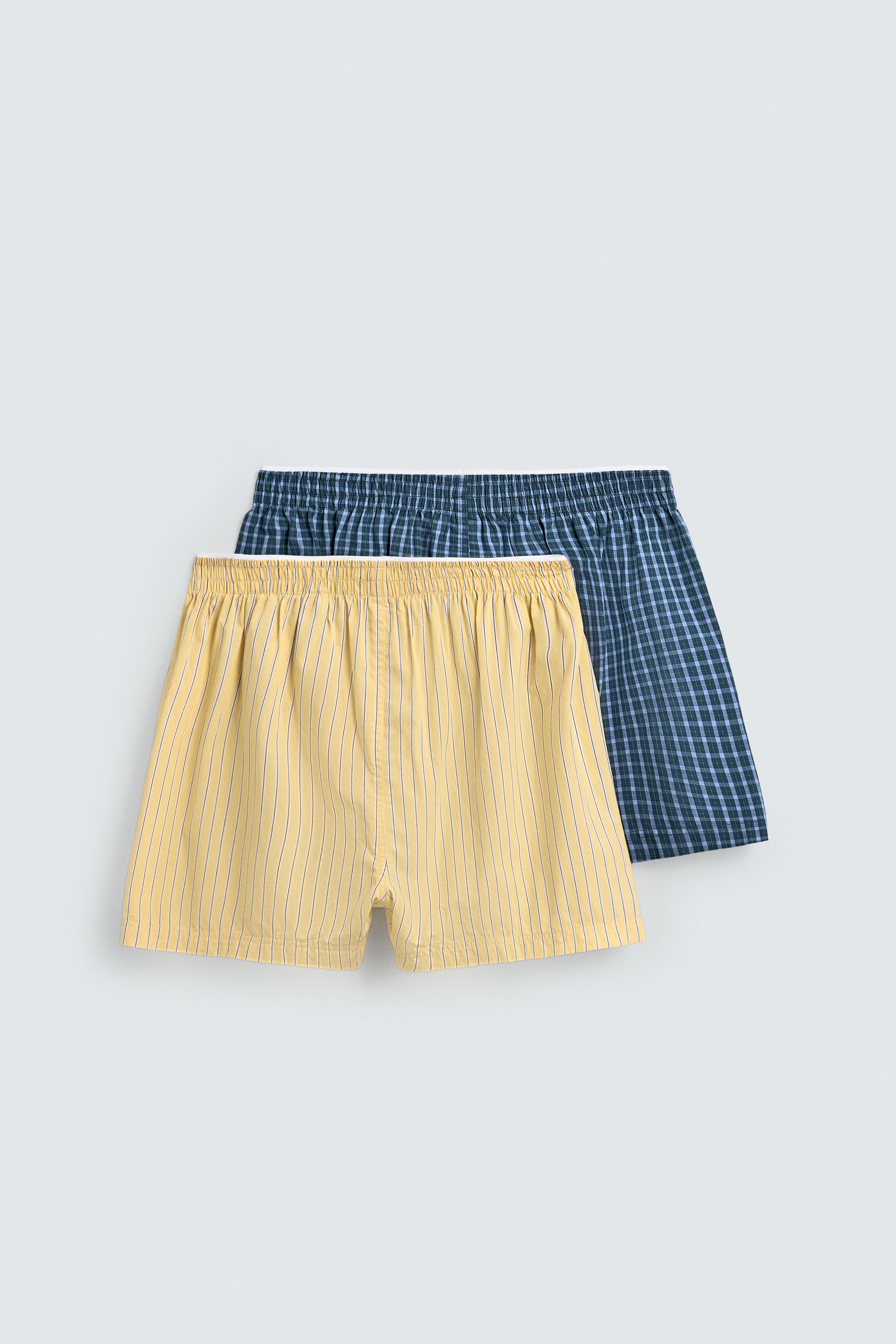 LOT DE 2 BOXERS EN POPELINE COMBINÉE